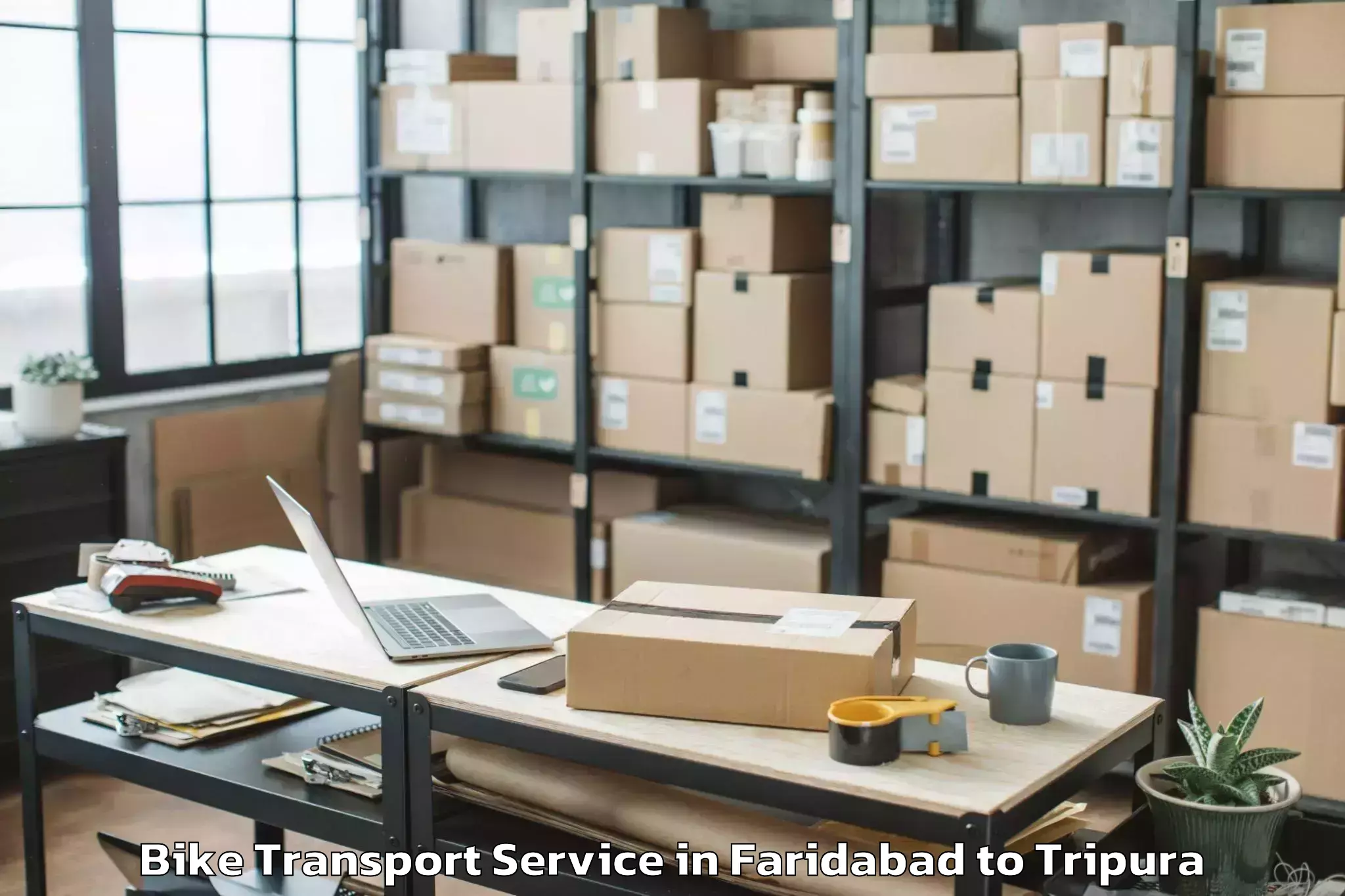 Discover Faridabad to Ambassa Bike Transport